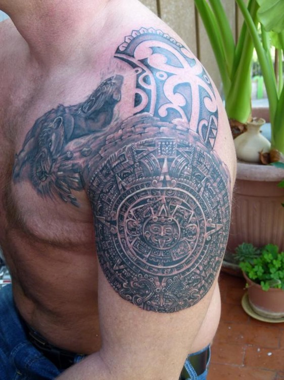 Aztec Dragon Tattoo Design