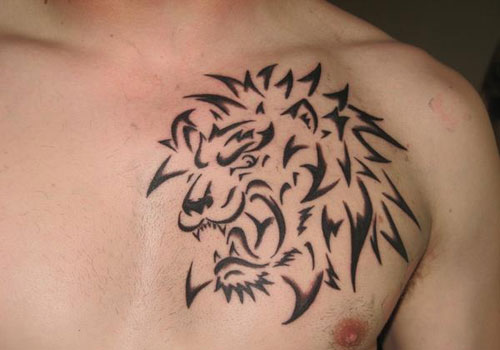 Tattoo Lion Illustrations & Vectors