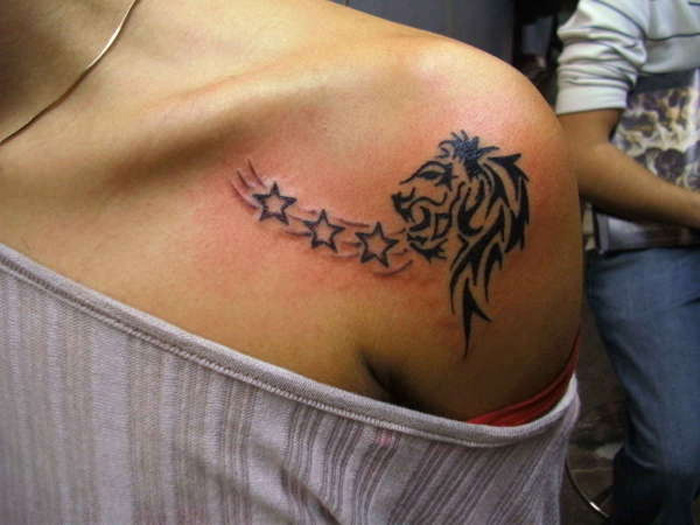 tribal zodiac leo tattoo