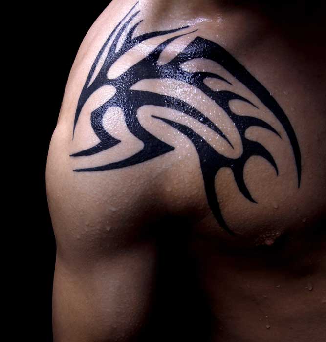 Inkspression Tattooz - Simple Tribal Dragon Tattoo on neck!!  #inkspressiontattooz #getinked #dragontattoos #tribal #tribaltattoos  #tribaldesigns #Tattooz Follow on insta: instagram.com/inkspressiontattooz/  | Facebook