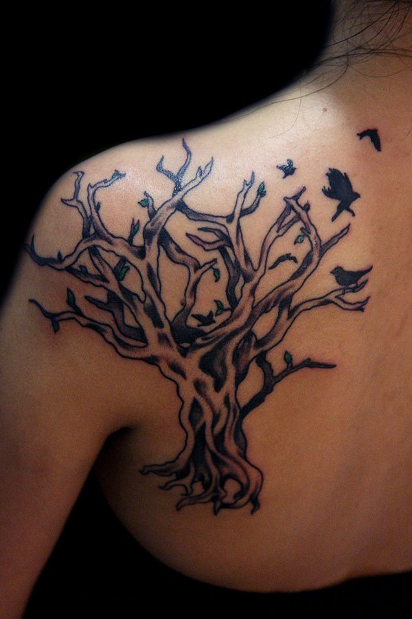 Wonderful Tree Tattoo On Shoulder  Tattoo Designs Tattoo Pictures