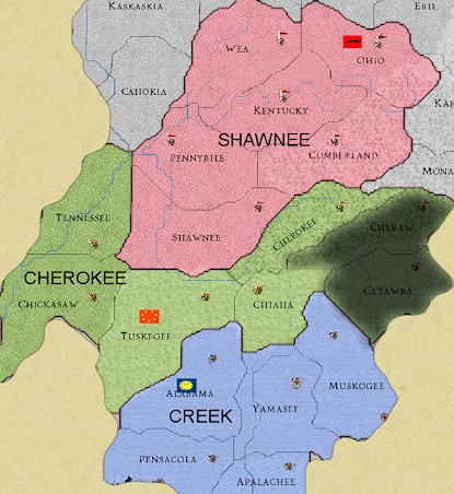 Shawnee Indian Tribe Map